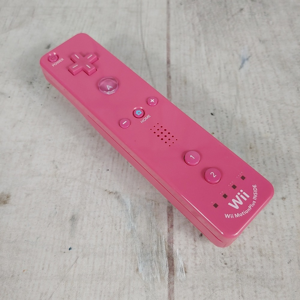TESTED WORKING - Pink Nintendo Wii Remote Plus RVL-036 MotionPlus Inside